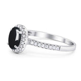 Art Deco Oval Natural Stone Wedding Ring