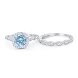 Two Piece Round Natural Stone Ring