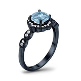 Art Deco Halo Floral Ring