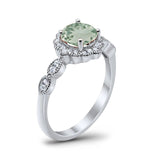 Art Deco Halo Floral Ring