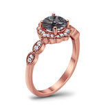 Art Deco Halo Floral Ring