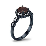 Art Deco Halo Floral Ring