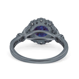 Art Deco Halo Engagement Ring