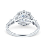 Art Deco Halo Engagement Ring