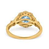 Art Deco Halo Engagement Ring