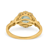Art Deco Halo Engagement Ring