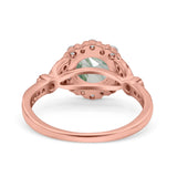 Art Deco Halo Engagement Ring