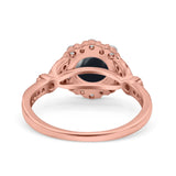 Art Deco Halo Engagement Ring