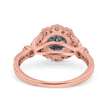 Art Deco Halo Engagement Ring