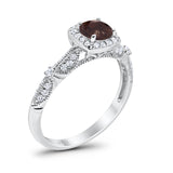 Vintage Round Natural Stone Beaded Ring
