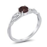 Vintage Style Round Natural Stone Trinity Ring