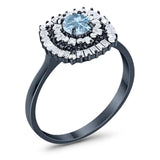 Round Natural Stone Cocktail Ring