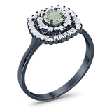 Round Natural Stone Cocktail Ring