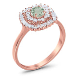 Round Natural Stone Cocktail Ring
