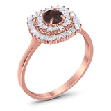 Round Natural Stone Cocktail Ring