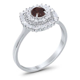 Round Natural Stone Cocktail Ring