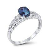 Oval Natural Stone Vintage Marquise Style Ring