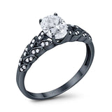 Oval Natural Stone Vintage Marquise Style Ring