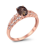 Oval Natural Stone Vintage Marquise Style Ring