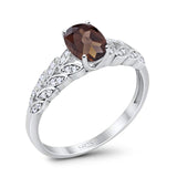 Oval Natural Stone Vintage Marquise Style Ring