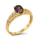 Oval Natural Stone Vintage Marquise Style Ring