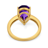 Pear Teardrop Solitaire Tapered Ring