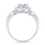 Art Deco Round Natural Stone Split Shank Ring