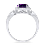 Art Deco Round Natural Stone Split Shank Ring
