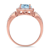 Art Deco Round Natural Stone Split Shank Ring