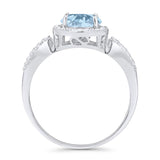 Art Deco Round Natural Stone Split Shank Ring