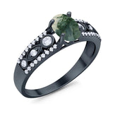 Vintage Style Oval Natural Stone Ring
