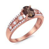 Vintage Style Oval Natural Stone Ring