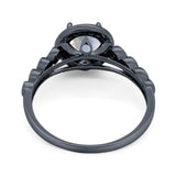 Vintage Style Round Natural Stone Sparkling Ring