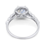 Vintage Style Round Natural Stone Sparkling Ring