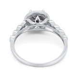 Vintage Style Round Natural Stone Sparkling Ring
