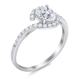 Oval Natural Stone Curved Art Deco Ring