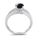 Vintage Style Round Natural Stone Ring