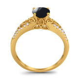 Vintage Style Round Natural Stone Ring