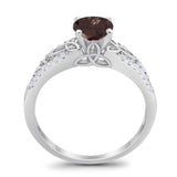 Vintage Style Round Natural Stone Ring