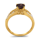 Vintage Style Round Natural Stone Ring