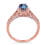Vintage Style Oval Natural Stone Art Deco Ring
