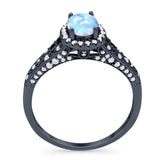 Vintage Style Oval Natural Stone Art Deco Ring