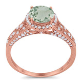 Vintage Style Round Natural Stone Ring