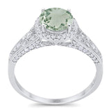 Vintage Style Round Natural Stone Ring
