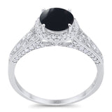 Vintage Style Round Natural Stone Ring