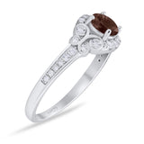 Art Deco Round Natural Stone Ring