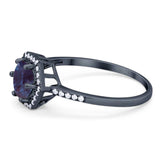 Round Natural Stone Hexagonal Ring