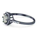 Round Natural Stone Hexagonal Ring