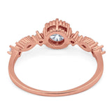 Vintage Style Round Natural Stone Beaded Ring