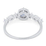 Vintage Style Round Natural Stone Beaded Ring